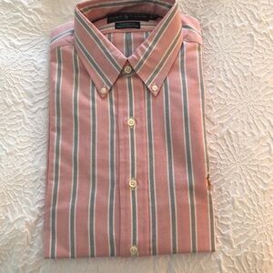 Ralph Lauren pink blue and white stripes dress shirt